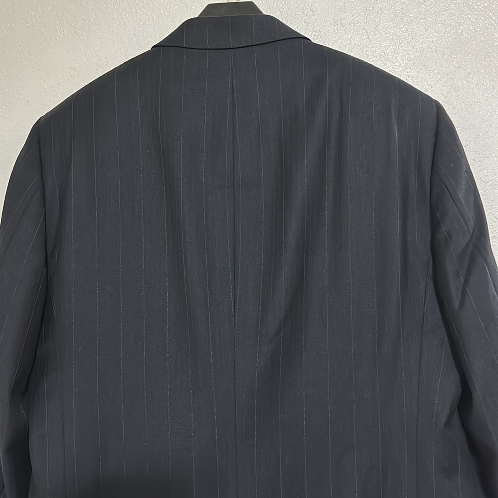 Dario Di Napoli 100% Wool and Cashmere 2 Pieces Suit, Striped Black Color. - Picture 7 of 16